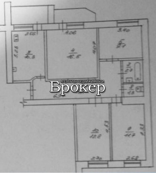 продажа 4-комнатной квартиры на 6 этаже 9-этажного кирпичного дома по ул. Калини